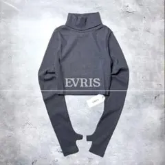 【新品未使用】EVRIS｜グローブタートルリブショートトップス　完売品のサムネイル