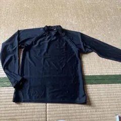 ストレッチ素材 長袖ラグランシャツ 黒