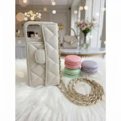 白色斜め掛けiPhoneケーiPhone12.13.14.15.16シリーズ新品