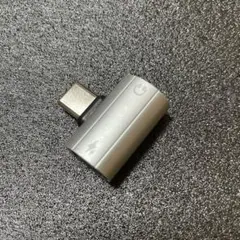 USB-C to 3.5mm変換アダプターシルバー 同時充電PD60W高速充電