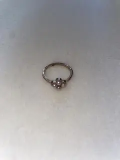 フラワーモチーフ ゴールドトーンリング