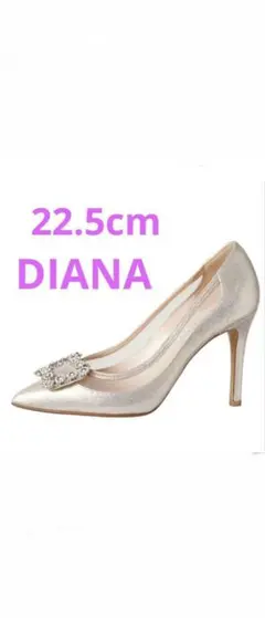 DIANA ビジューパンプス ピンクゴールド　22.5cm