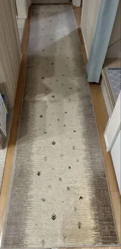 廊下用マット キャベ柄ベージュ グレー