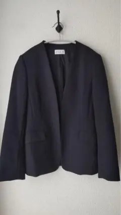 プラステ　ノーカラージャケット M ダークネイビー