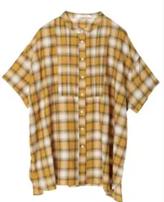 AMERICAN HOLIC 半袖シャツ Mサイズ イエロー系チェック