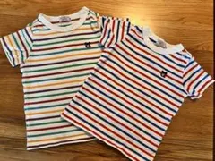 DOUBLE.B ミキハウス ボーダーTシャツ 90cm 100cm 2枚セット