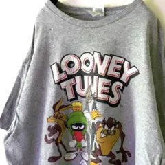 デルタ ルーニーテューンズ バッグスバニー Tシャツ L グレー 古着