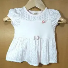 [良品]Souris ピンク 半袖ワンピース 80cm