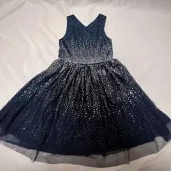 ネイビー スパンコール付きドレス　H&M　130-140cm