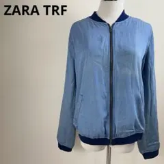 ZARA TRF MA-1風 ブルゾン ライトブルー L レディースのサムネイル