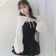 darich ティアードフリルミニワンピース