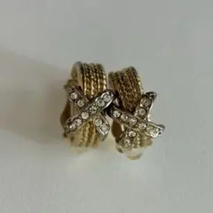 フランスアンティーク ゴールドフープイヤリング