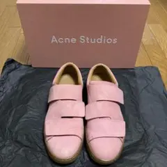 超美品　Acne Studios アクネ　ヌバック　スニーカー　ベルクロ　ピンクのサムネイル
