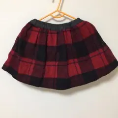 プティマイン 起毛チェックスカパン100