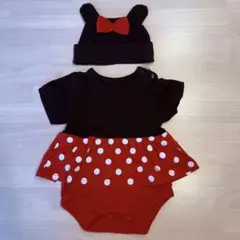 ミニー　ロンパース・カバーオール 70cm 帽子付き