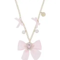 Maison de FLEUR ビジューリボンバッグチャーム　ライトピンク