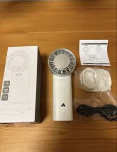 アディダス 非売品 ハンディファン USB充電式 携帯扇風機 スタンド付き