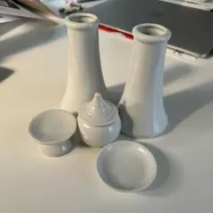 白い陶器製神具セット