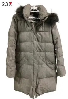 23区 ダウンコート BINICOCCHI イタリア製ウール素材 ラクーンファー