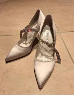 Manolo Blahnik Hamedi ビジュー付きパンプス 37のサムネイル