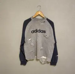 古着 adidas ラグラン スウェット ボロ 常田大希 アメカジ スポーツ