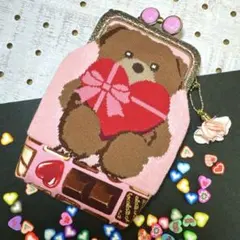 がま口 ポーチ タバコケース(ピンクチョコ)