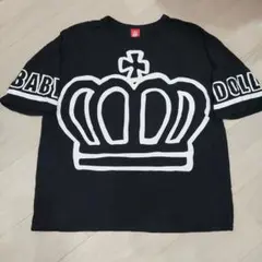 クラウンTシャツ Lサイズ BABYDOLL 黒
