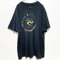 リップカール 半袖 Tシャツ プリント L 黒 綿 デイリー