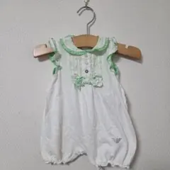 ARMANI BABY ロンパース フリル ホワイト グリーン リボンのサムネイル
