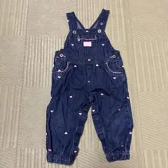 OSHKOSH ハート柄デニムオーバーオール 12M