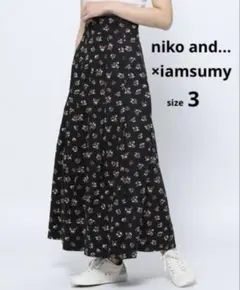 niko and... x iamsumy 花柄ロングスカート サイズ3
