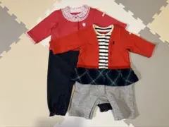 《 ミキハウス ロンパース70 2枚セット 》