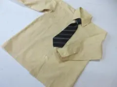 B*こ様 男の子　１２０cm　ネクタイ付きシャツ　黄色　メーカーサンプル品