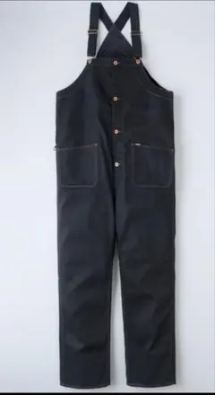 BLUCO/ジャパンデニム オーバーオール/リジッド(BLK)サイズXL