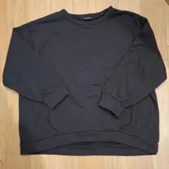 MUMU & CO.　黒　トップス　裏起毛トレーナー