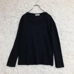 【BROWNY】シンプルカットソー (M) 長袖 無地 黒