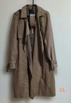 HK WORKS LONDON ブラウン トレンチコート LLサイズ
