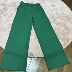 H&M グリーン ワイドパンツ EUR 34