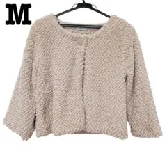 未使用✨しまむら　ファーコート　ファージャケット　ノーカラーコート　ショート丈