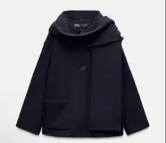 ZARA クロップド丈ウールコート ゴールデンブラウンM - メルカリ