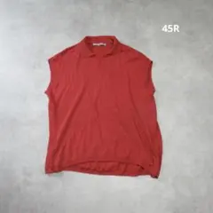45r / ノースリーブ ニット シャツ プルオーバー セーター 綿 コットンのサムネイル