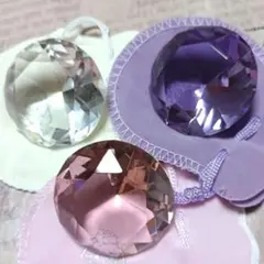 ガラスのオブジェ3色セット