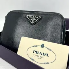 ◆箱・ギャラ付き◆PRADA 三角ロゴ 二つ折り財布 サフィアーノレザー