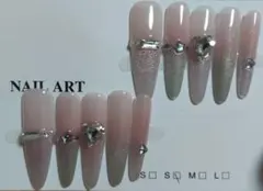 A6グラデーションピンクネイルチップSサイズ10個セット