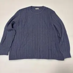 Leon ネイビー 長袖ニット