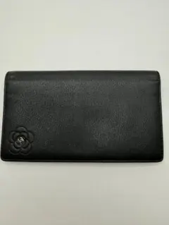 CHANEL ブラック 二つ折り財布 キルティング - メルカリ
