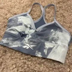 Reebok スポーツブラ グレー/ブルー