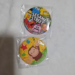 USJ セサミストリート おさるのジョージ 缶バッジ 2個セット