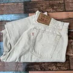 ち*り様 90S ヴィンテージ　古着　USA製　リーバイス コットンデニム　生成