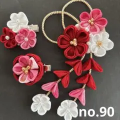 753 七五三 髪飾り　ヘアクリップ　和飾り　つまみ細工　ハンドメイド